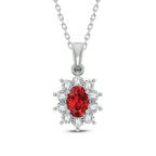 10K 0.06ct Diamond Ruby Pendant - Johnny Dang & Co