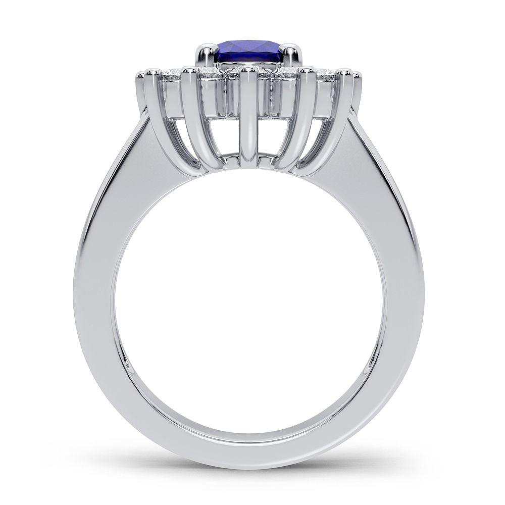 14K 0.78ct Diamond Sapphire Ring - Johnny Dang & Co