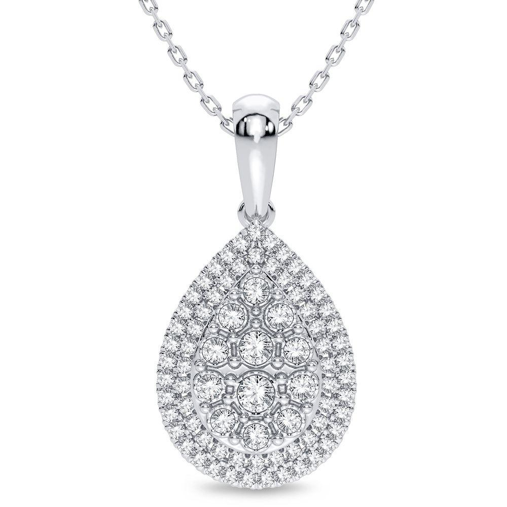 14K 0.25CT Diamond Pendant - Johnny Dang & Co