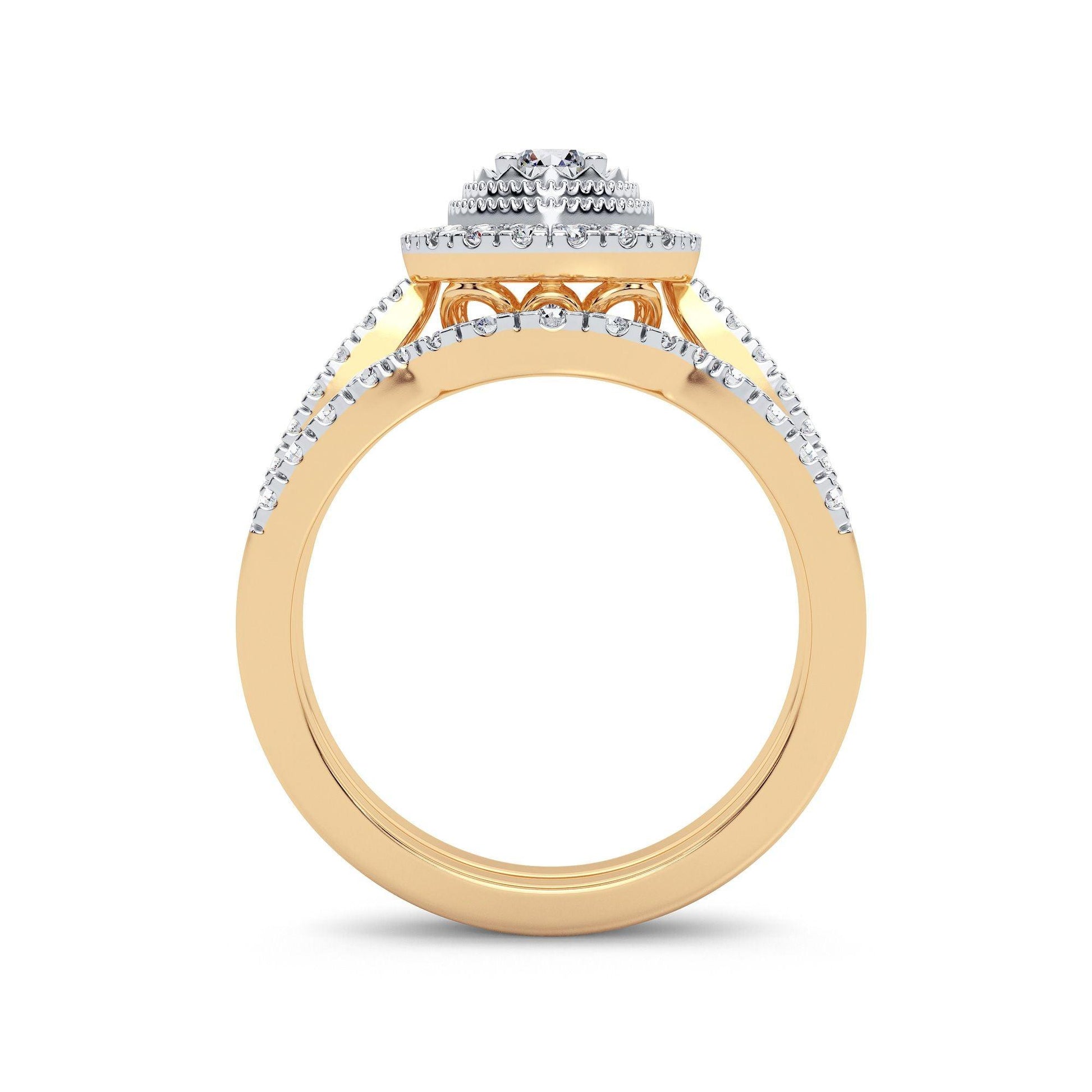 14K 0.75CT Diamond Bridal Ring - Johnny Dang & Co