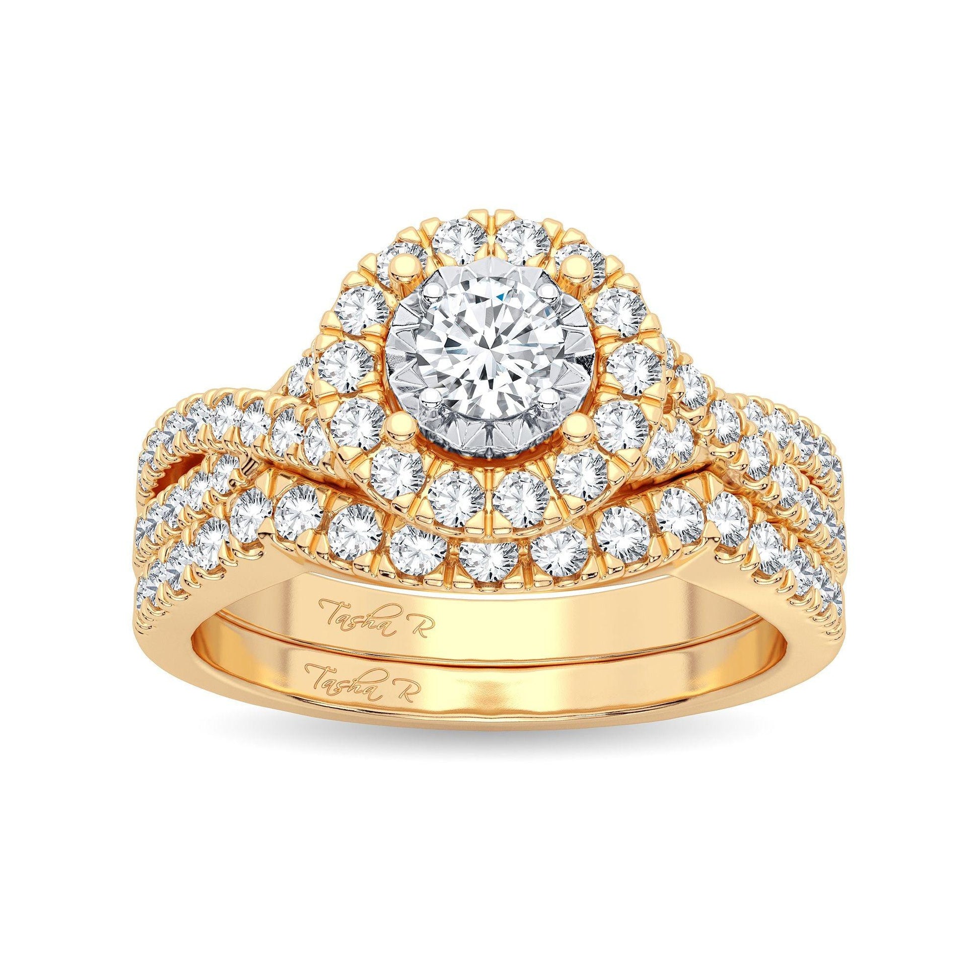 14K 0.75CT Diamond Bridal Ring - Johnny Dang & Co