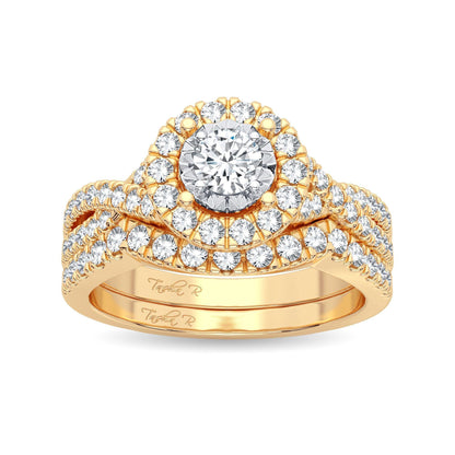 14K 0.75CT Diamond Bridal Ring - Johnny Dang & Co