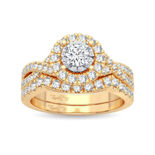14K 0.75CT Diamond Bridal Ring - Johnny Dang & Co