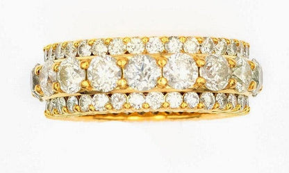 JDTK-Ring1117- Triple Row Diamond Eternity Ring - Johnny Dang & Co