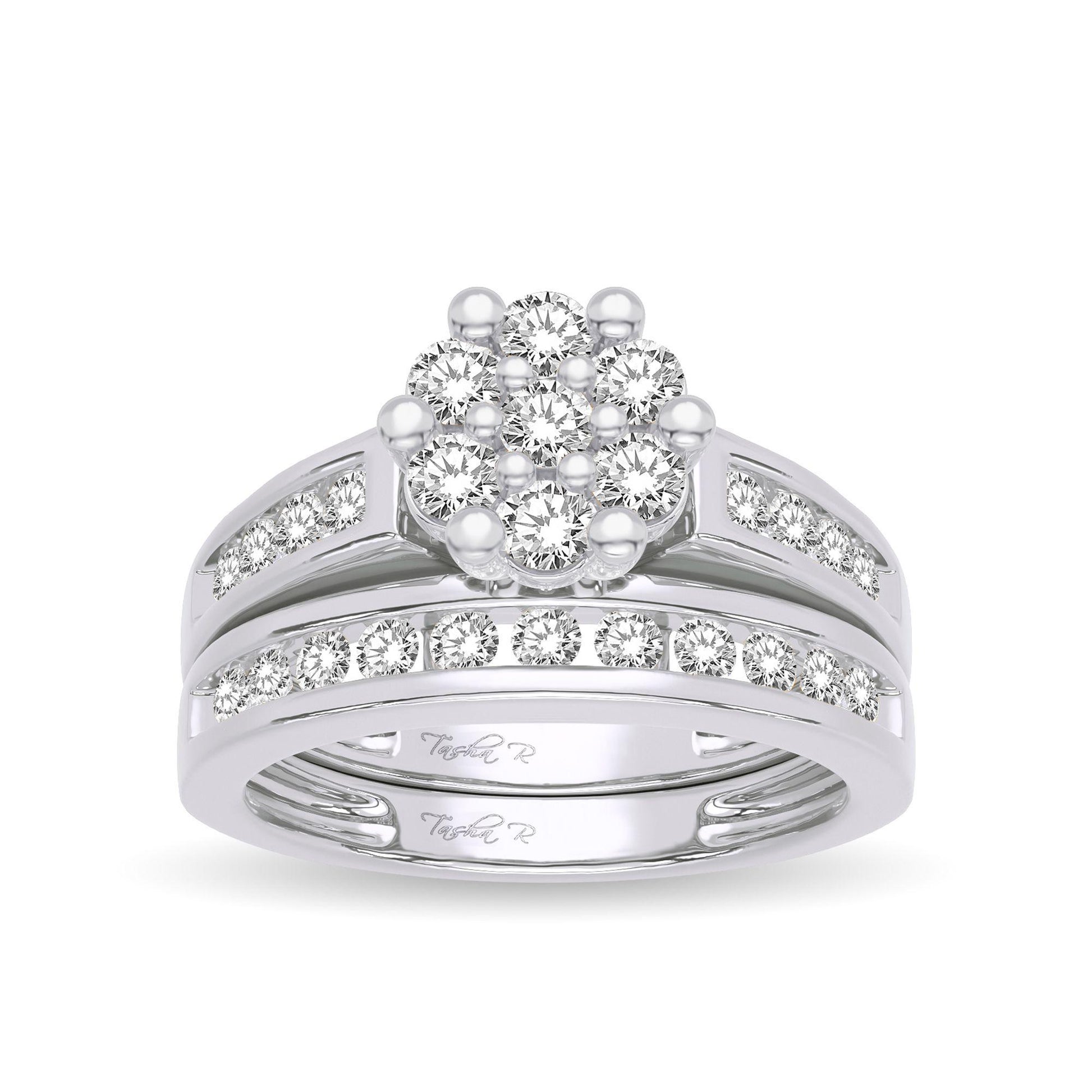 14K 1.00ct Diamond Bridal Ring - Johnny Dang & Co