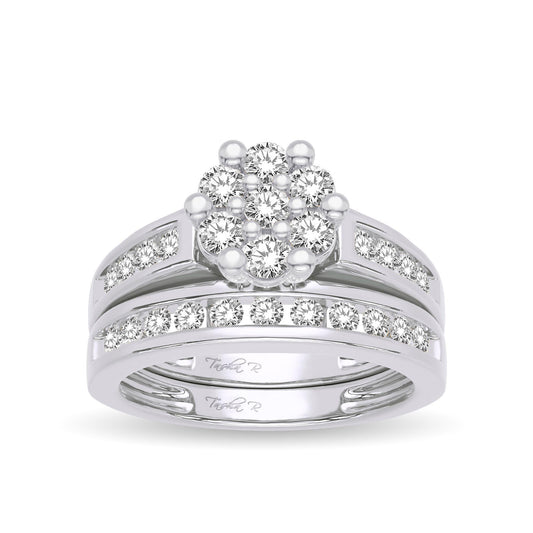 14K 1.00ct Diamond Bridal Ring - Johnny Dang & Co