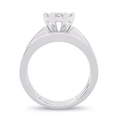 14K 1.00ct Diamond Bridal Ring - Johnny Dang & Co