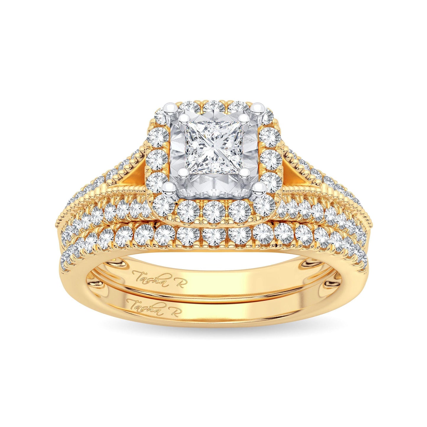 14K 0.75ct Diamond Bridal Ring - Johnny Dang & Co