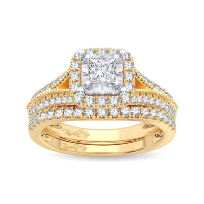 14K 0.75ct Diamond Bridal Ring - Johnny Dang & Co