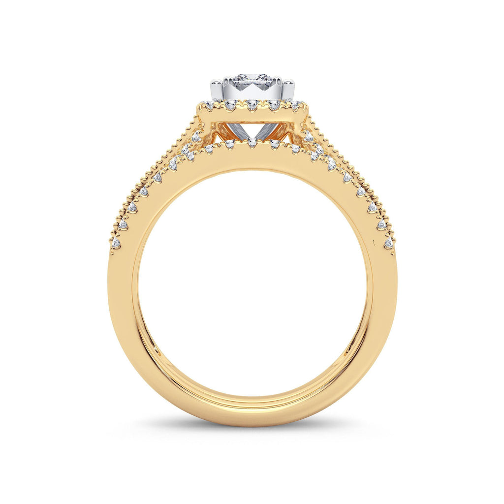 14K 0.75ct Diamond Bridal Ring - Johnny Dang & Co
