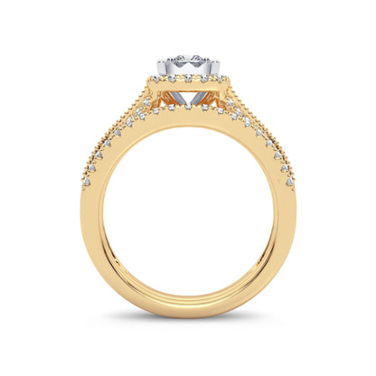 14K 0.75ct Diamond Bridal Ring - Johnny Dang & Co