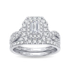 14K 1.00CT Diamond Bridal Ring - Johnny Dang & Co