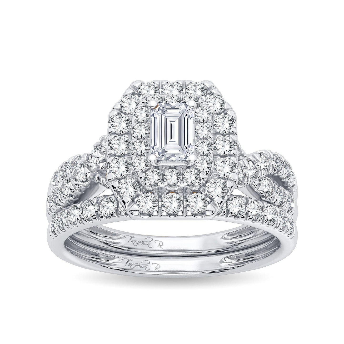 14K 1.00CT Diamond Bridal Ring - Johnny Dang & Co