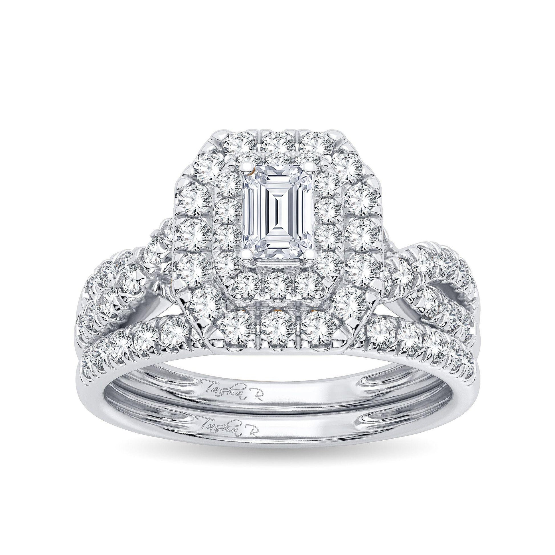 14K 1.00CT Diamond Bridal Ring - Johnny Dang & Co