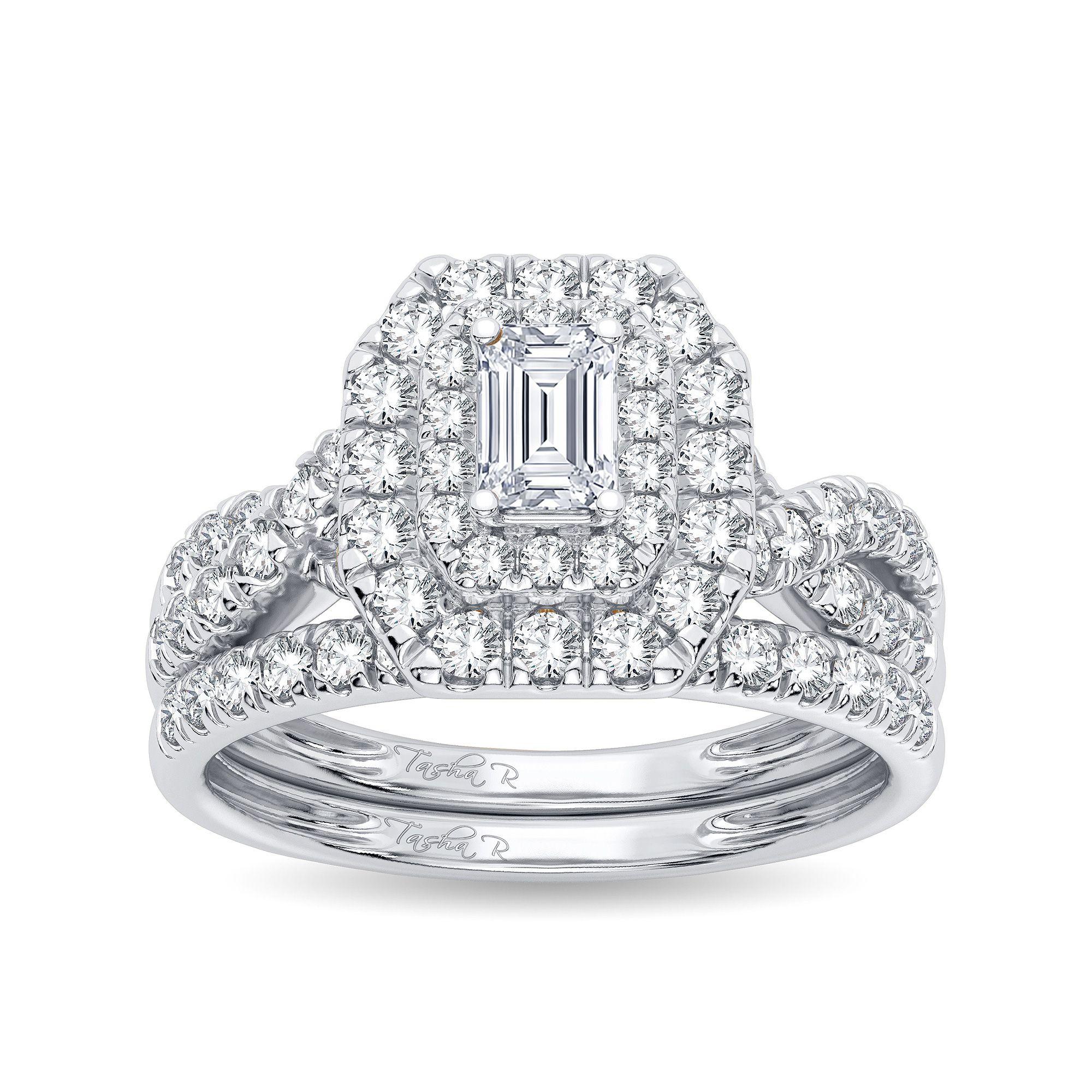 14K 1.00CT Diamond Bridal Ring - Johnny Dang & Co