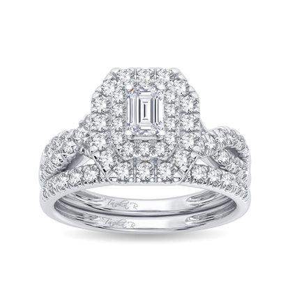 14K 1.00CT Diamond Bridal Ring - Johnny Dang & Co
