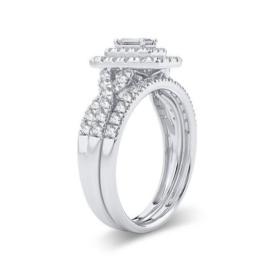 14K 1.00CT Diamond Bridal Ring - Johnny Dang & Co
