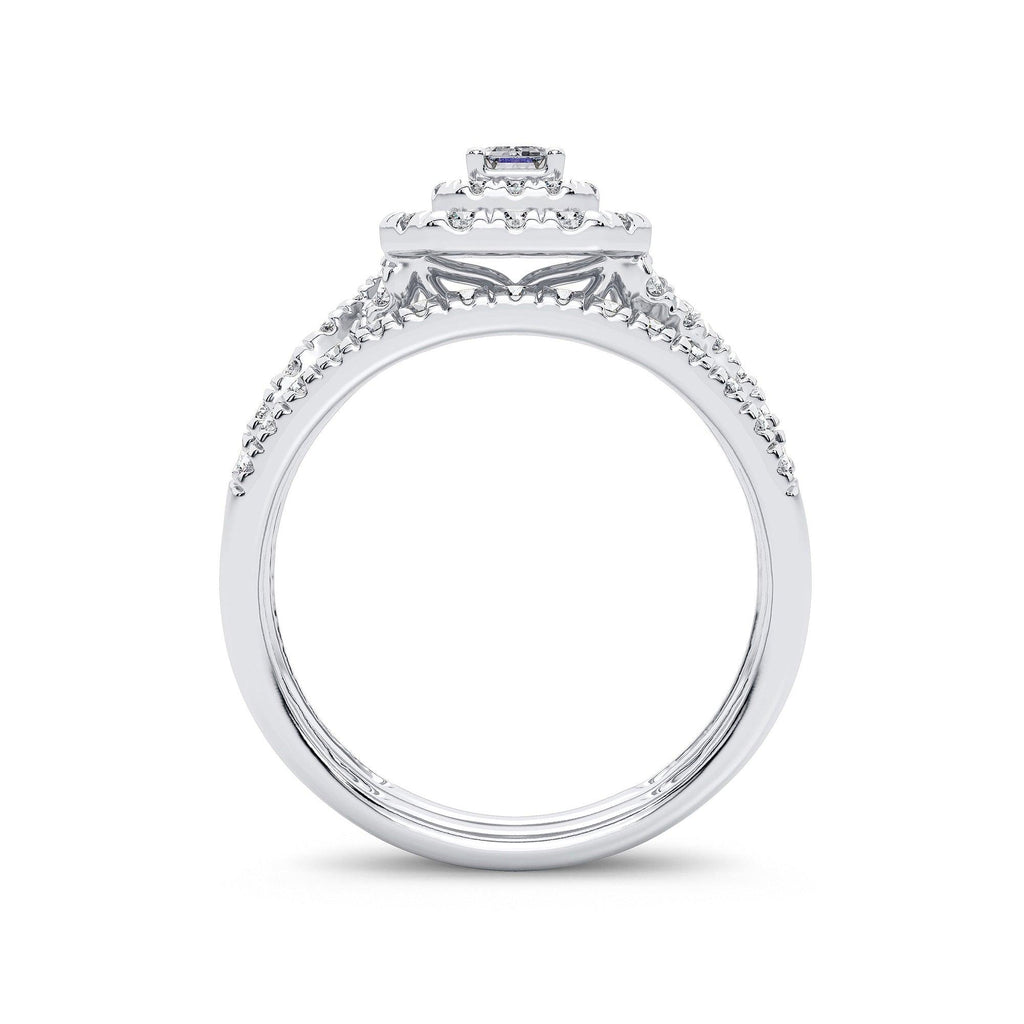 14K 1.00CT Diamond Bridal Ring - Johnny Dang & Co