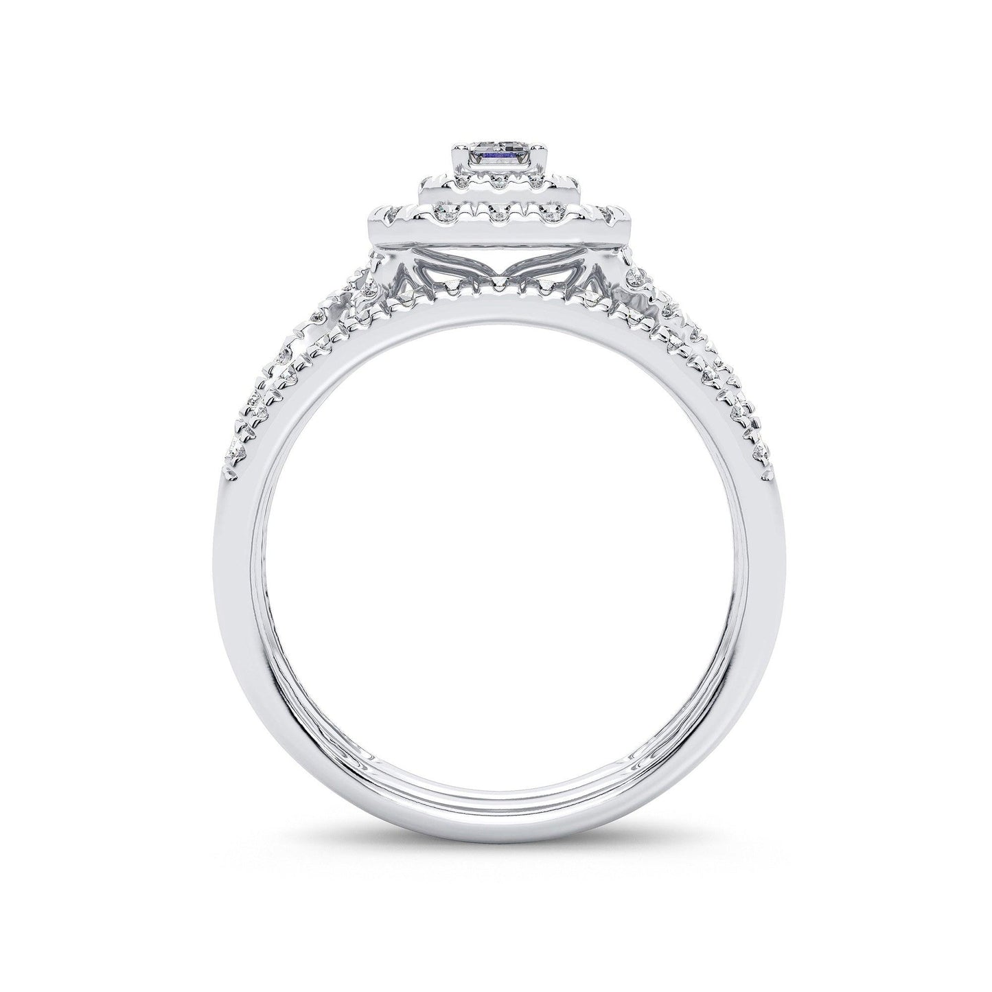 14K 1.00CT Diamond Bridal Ring - Johnny Dang & Co