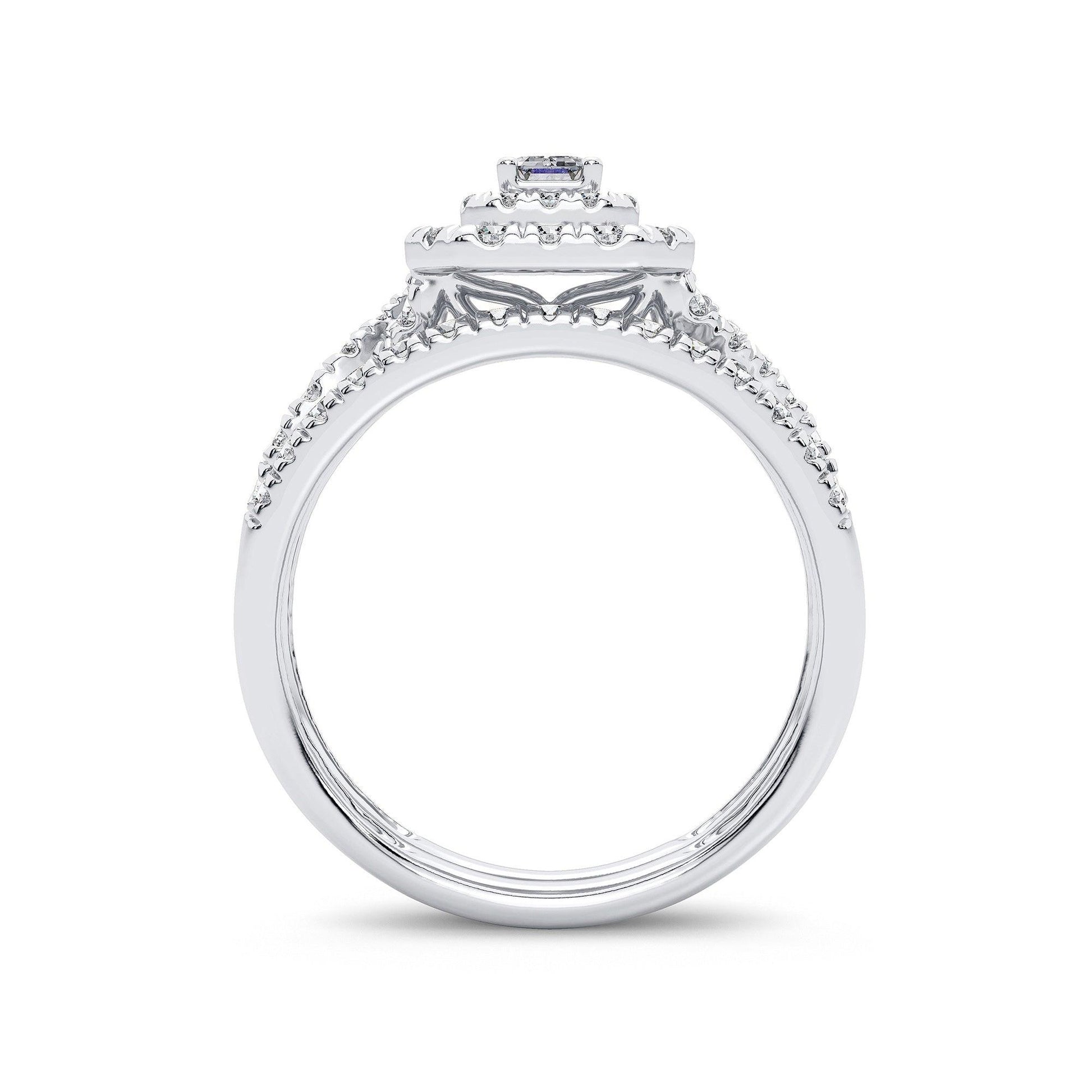 14K 1.00CT Diamond Bridal Ring - Johnny Dang & Co