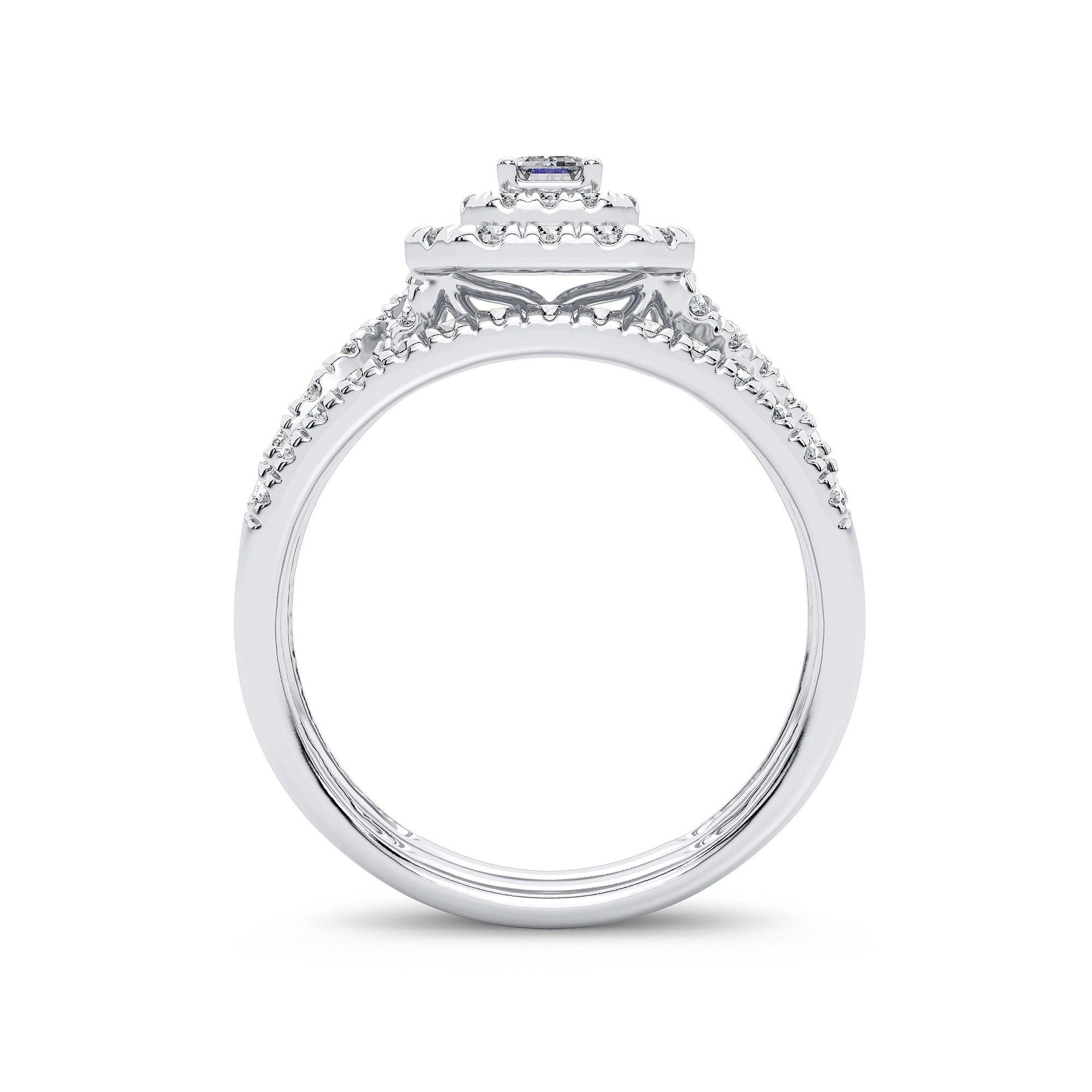 14K 1.00CT Diamond Bridal Ring - Johnny Dang & Co