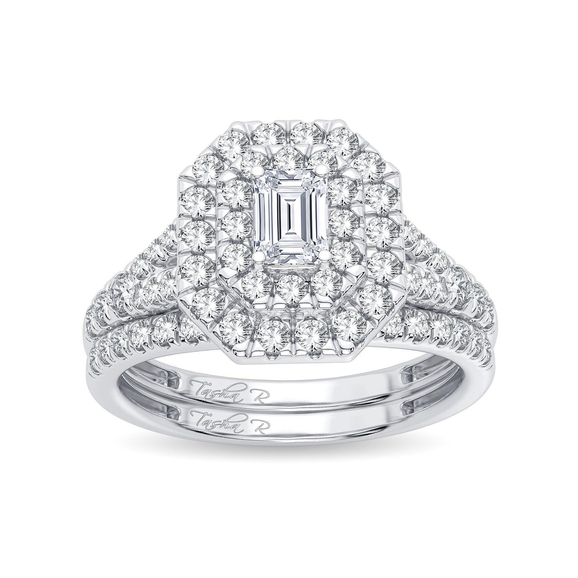 14K 1.00CT Diamond Bridal Ring - Johnny Dang & Co
