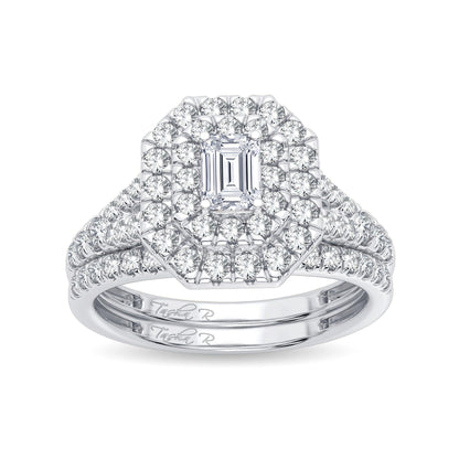 14K 1.00CT Diamond Bridal Ring - Johnny Dang & Co
