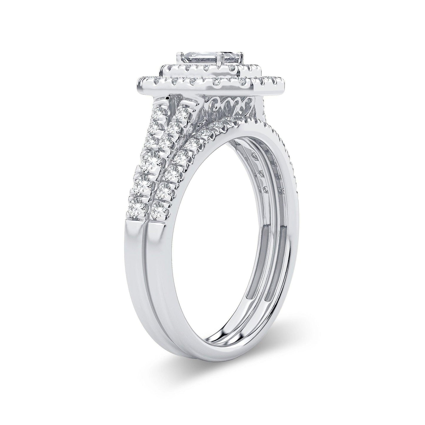 14K 1.00CT Diamond Bridal Ring - Johnny Dang & Co