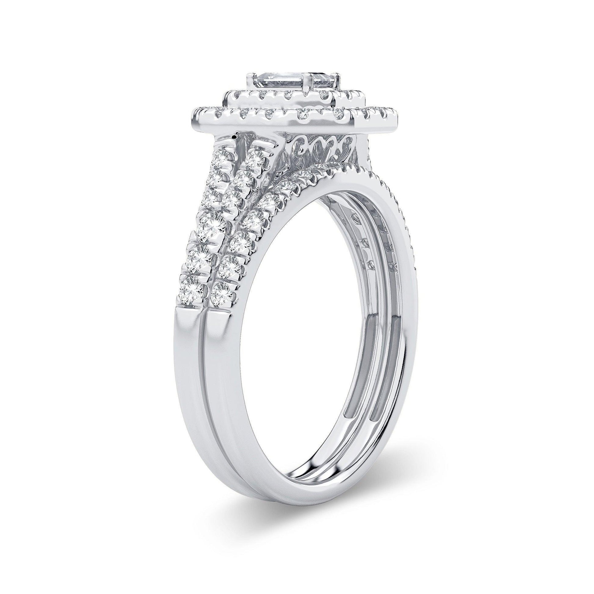 14K 1.00CT Diamond Bridal Ring - Johnny Dang & Co