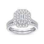 14K 1.00CT Diamond Bridal Ring - Johnny Dang & Co