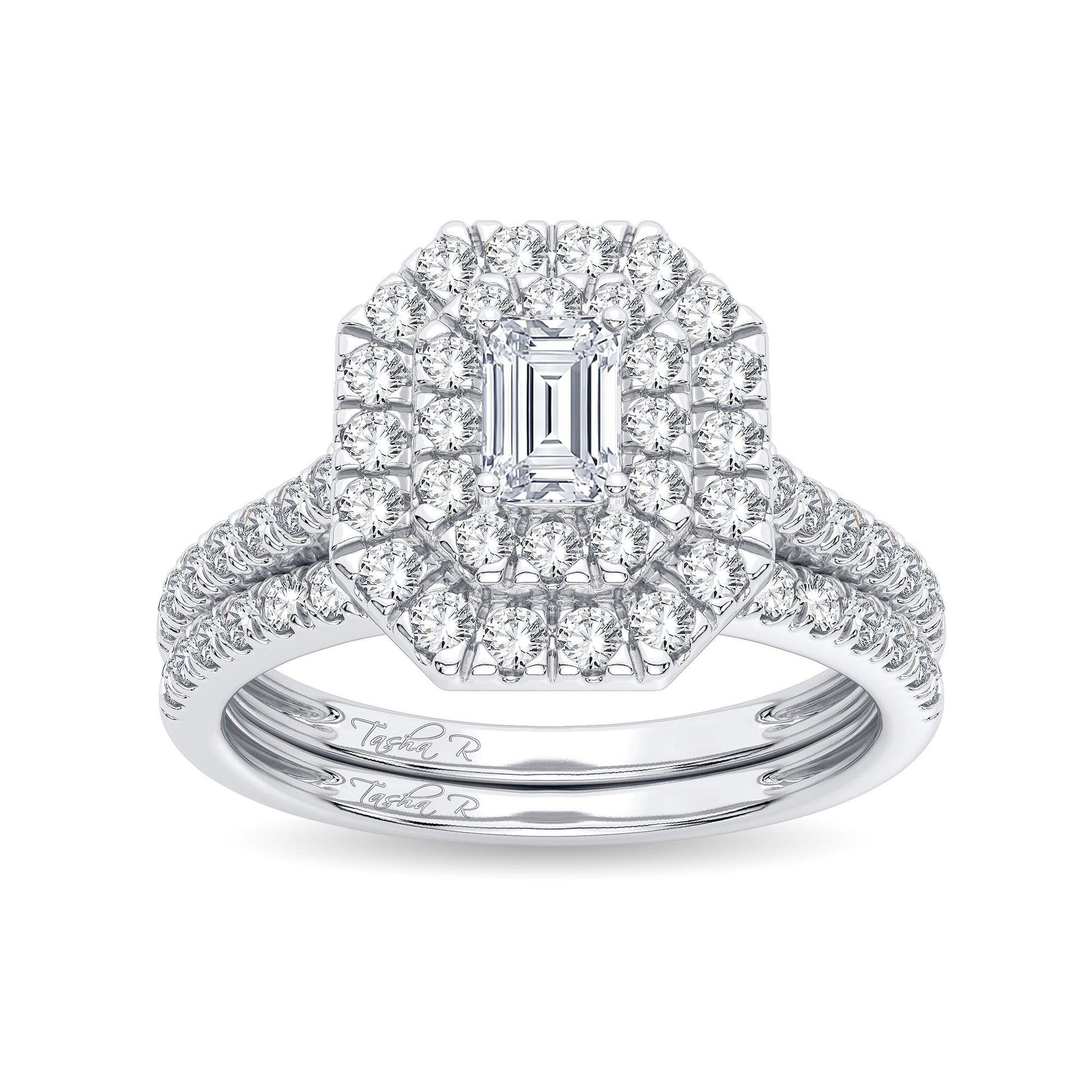 14K 1.00CT Diamond Bridal Ring - Johnny Dang & Co