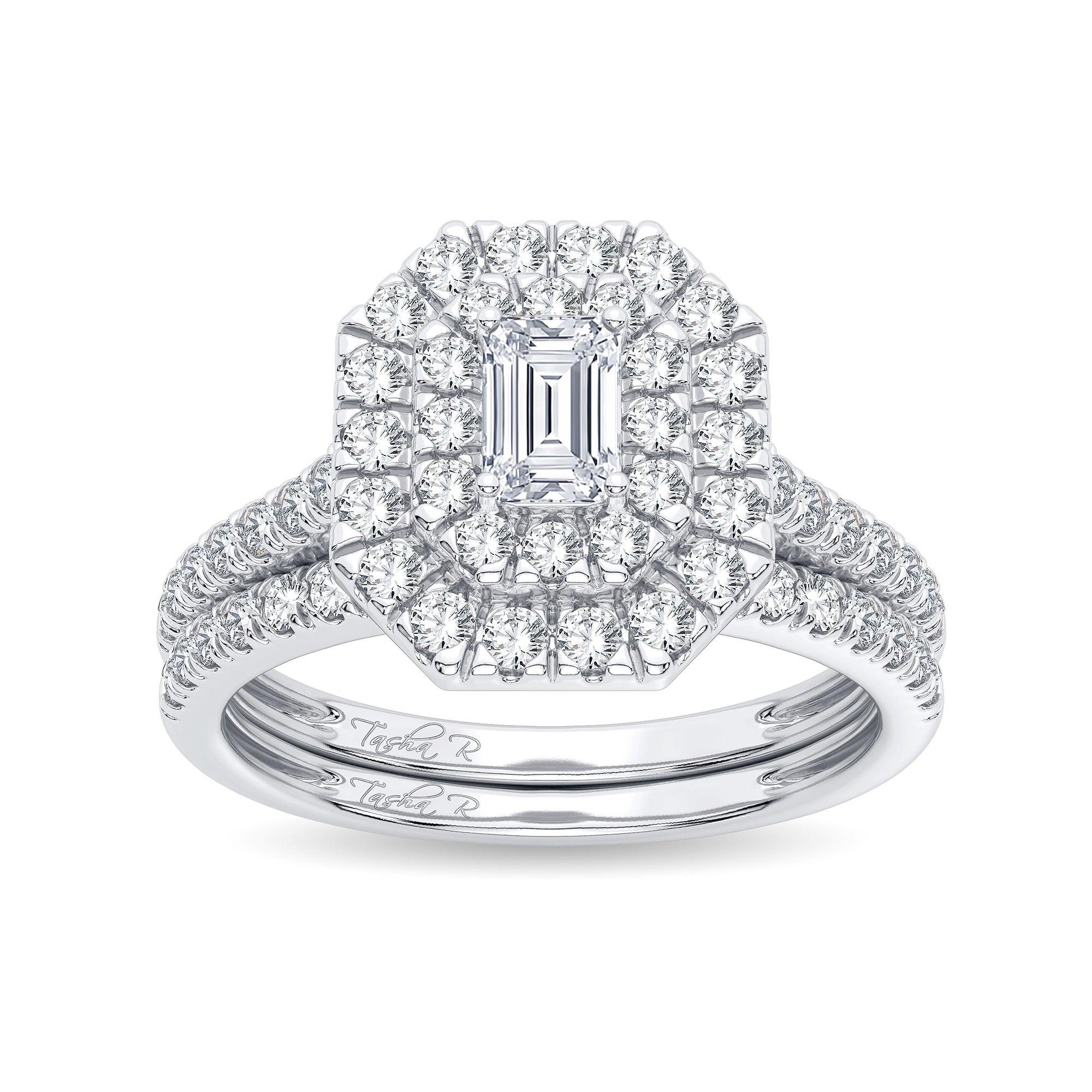 14K 1.00CT Diamond Bridal Ring - Johnny Dang & Co