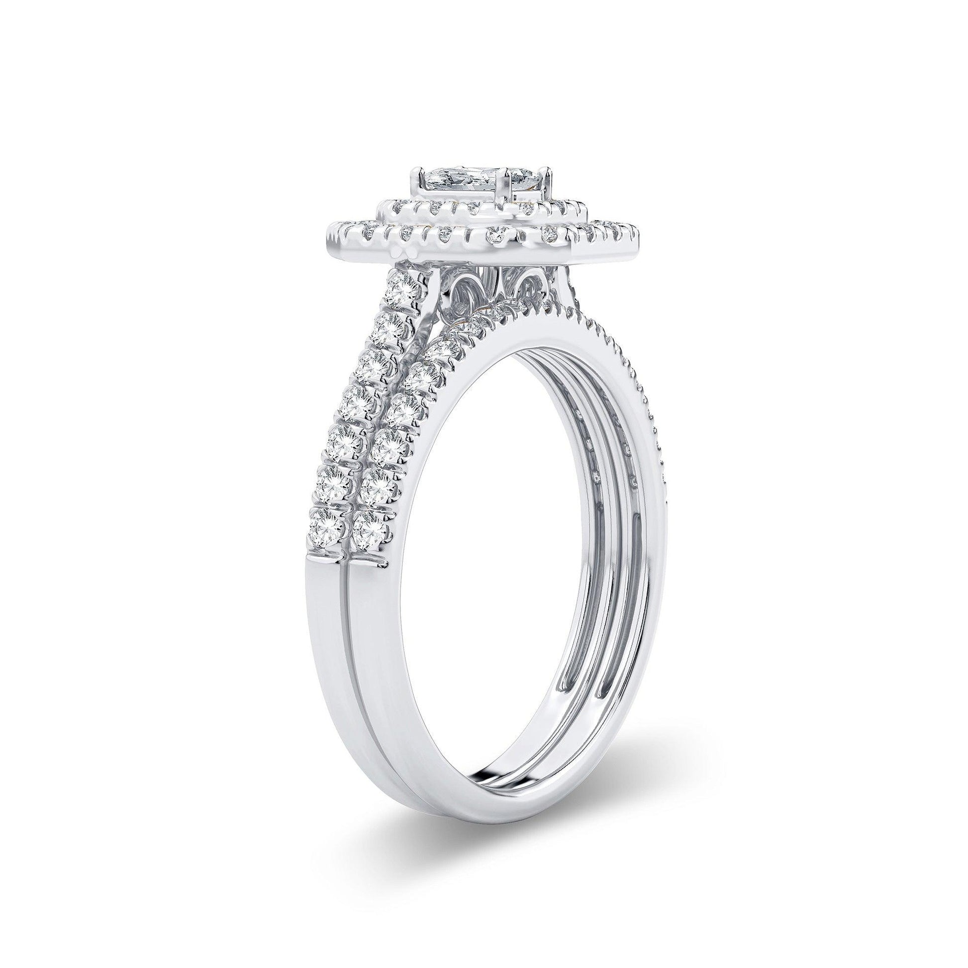 14K 1.00CT Diamond Bridal Ring - Johnny Dang & Co