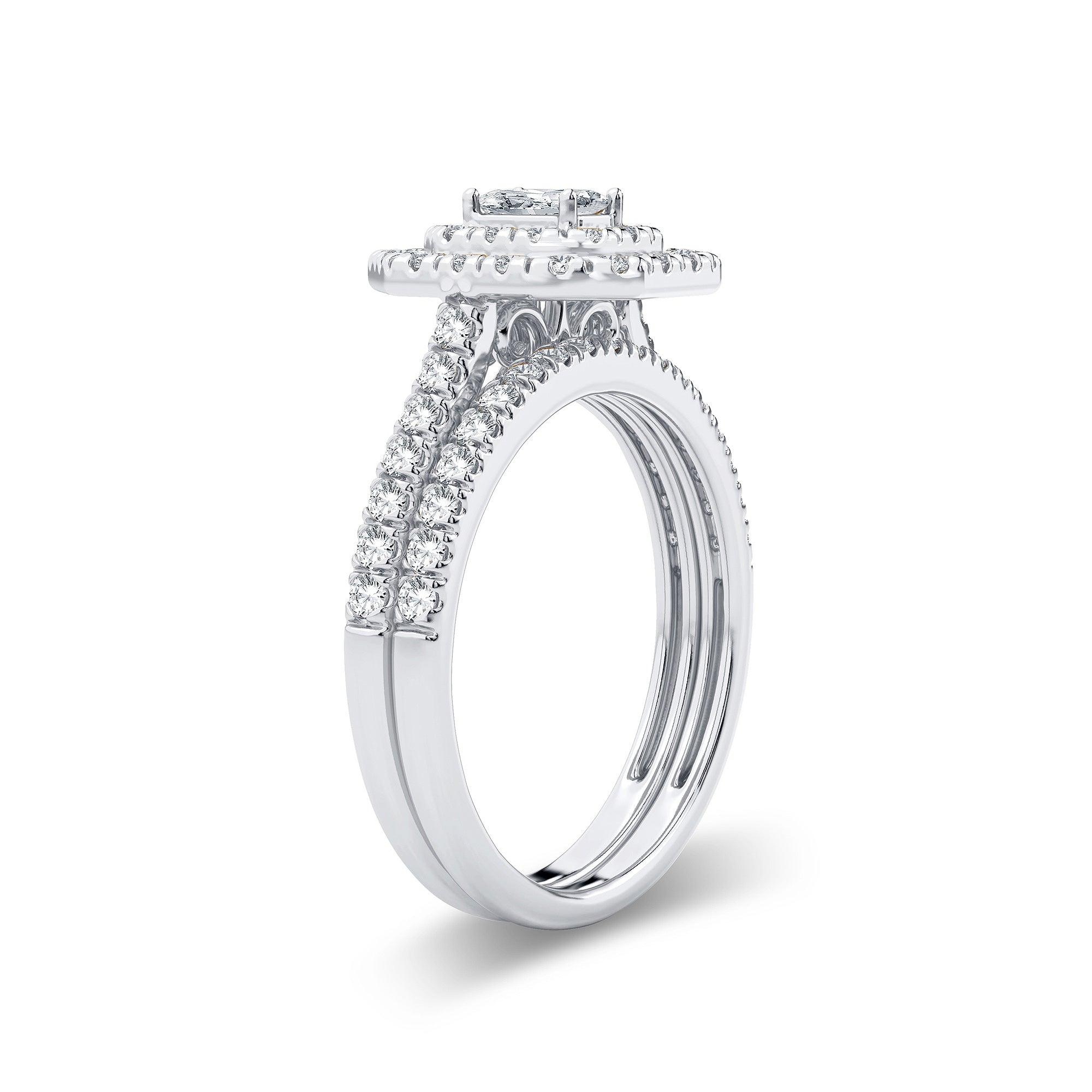 14K 1.00CT Diamond Bridal Ring - Johnny Dang & Co