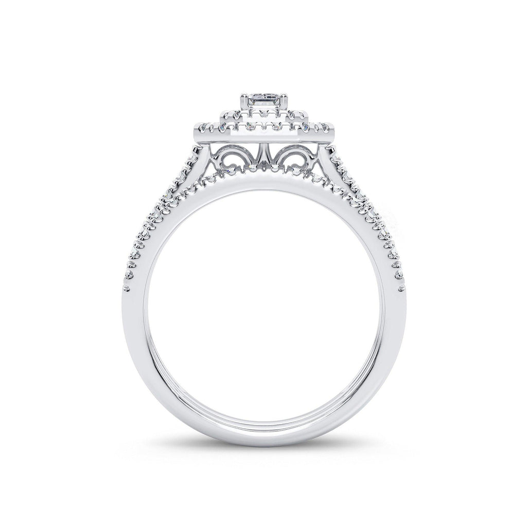 14K 1.00CT Diamond Bridal Ring - Johnny Dang & Co