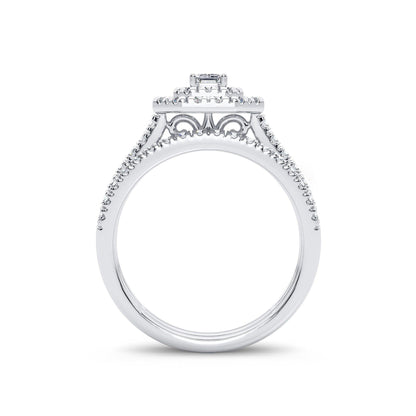 14K 1.00CT Diamond Bridal Ring - Johnny Dang & Co