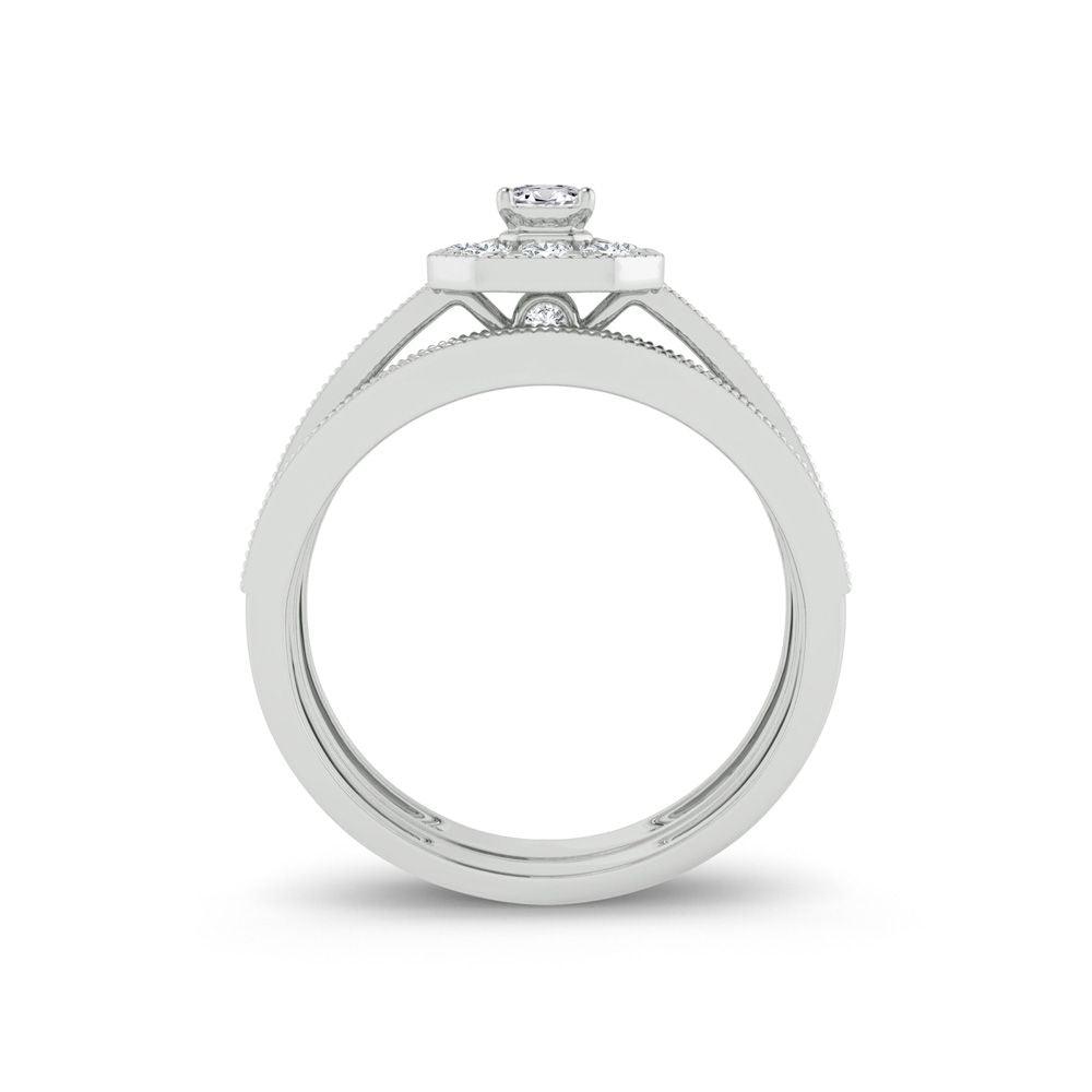 14K 0.68ct Diamond Bridal Ring - Johnny Dang & Co