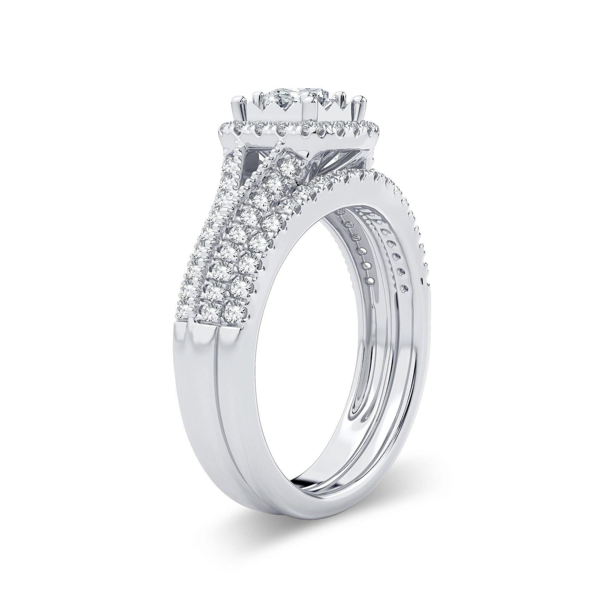 14K 0.75ct Diamond Bridal Ring - Johnny Dang & Co