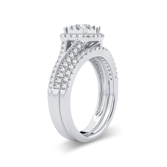 14K 0.75ct Diamond Bridal Ring - Johnny Dang & Co