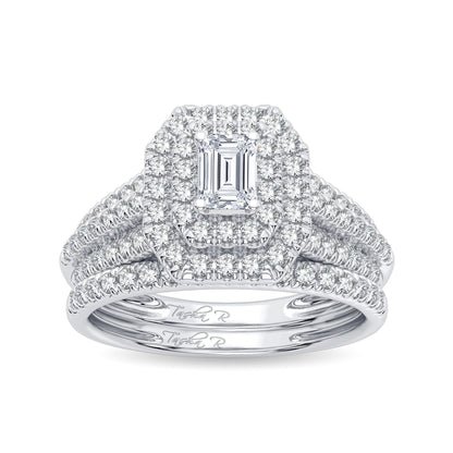 14K 1.00CT Diamond Bridal Ring - Johnny Dang & Co