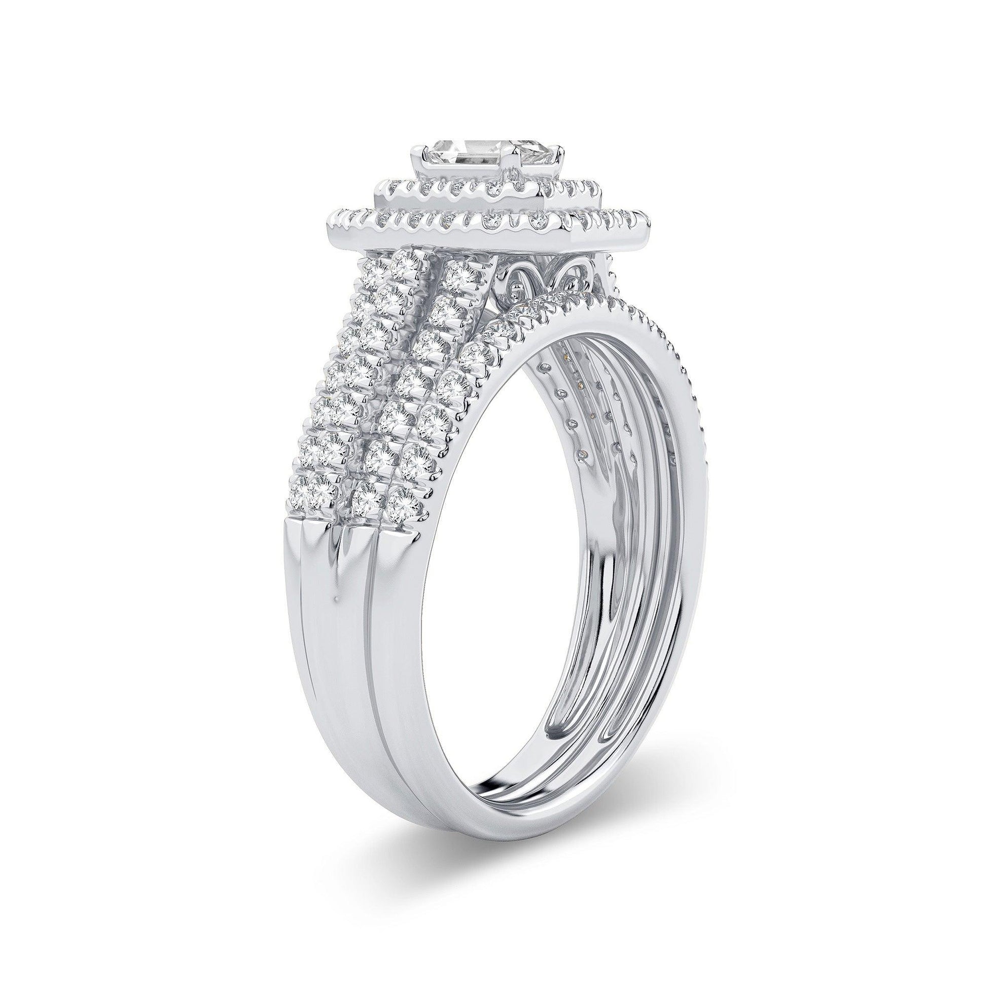14K 1.00CT Diamond Bridal Ring - Johnny Dang & Co
