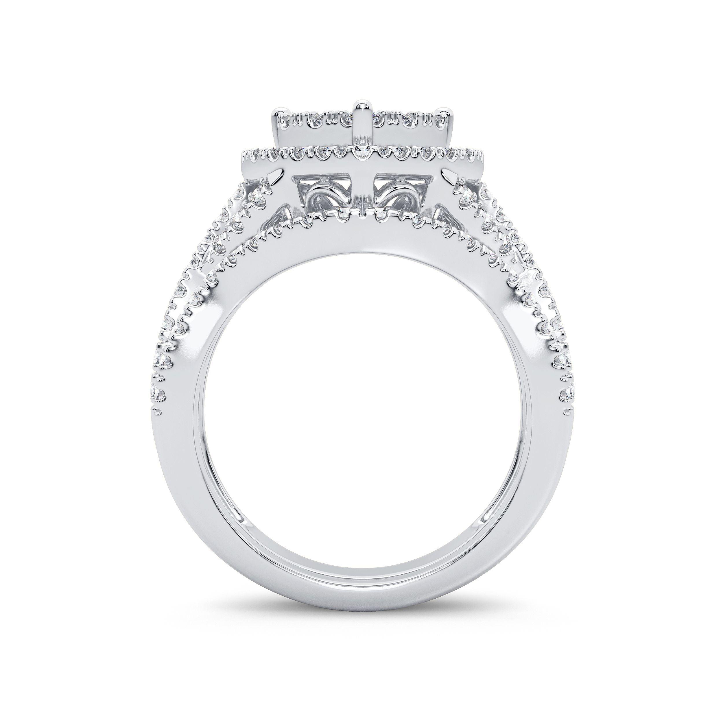 14K 1.50CT Diamond Bridal Ring - Johnny Dang & Co