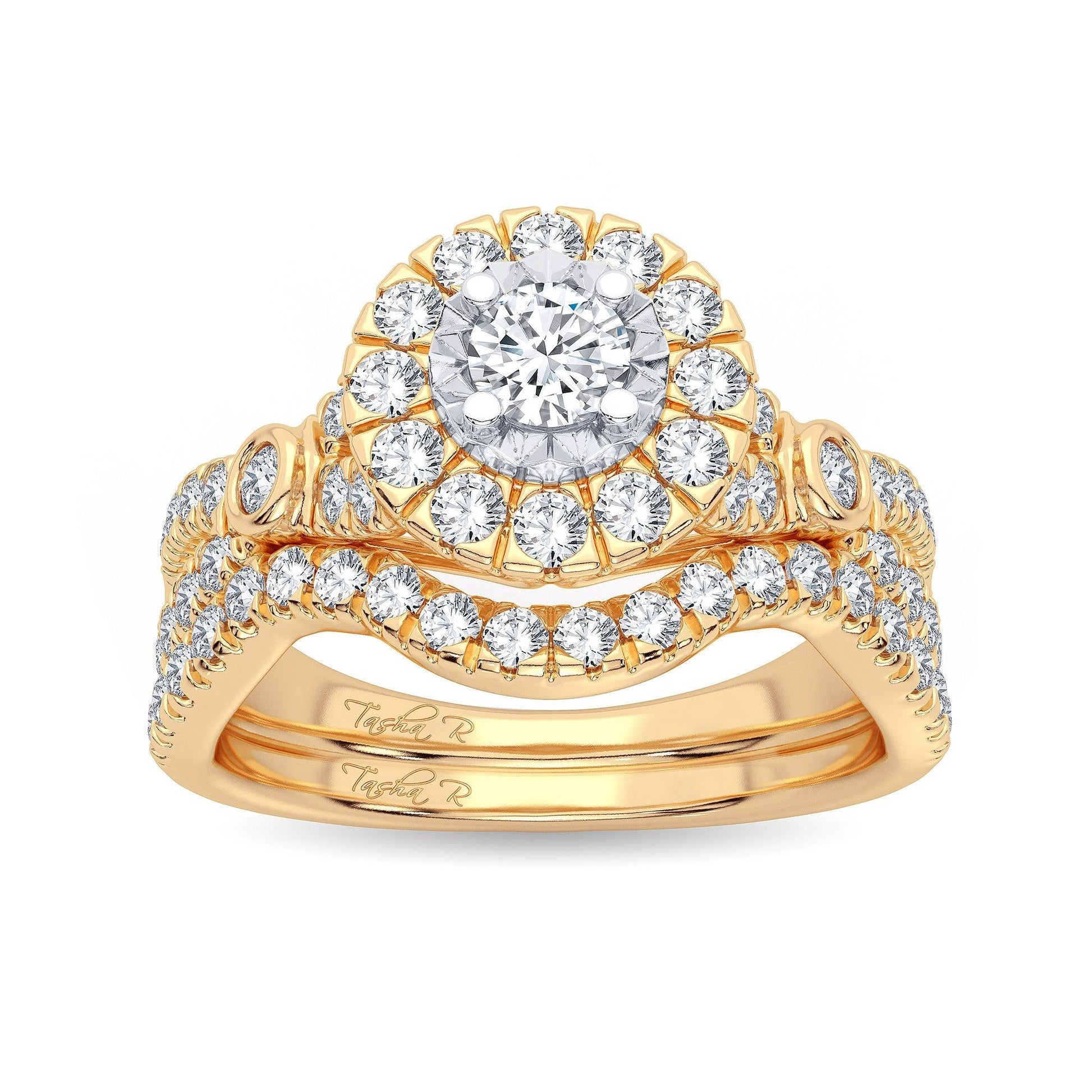 14K 1.00CT Diamond Bridal Ring - Johnny Dang & Co