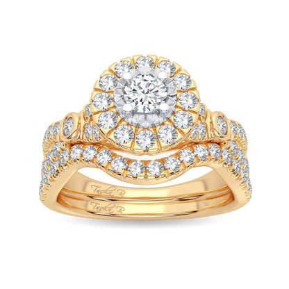 14K 1.00CT Diamond Bridal Ring - Johnny Dang & Co