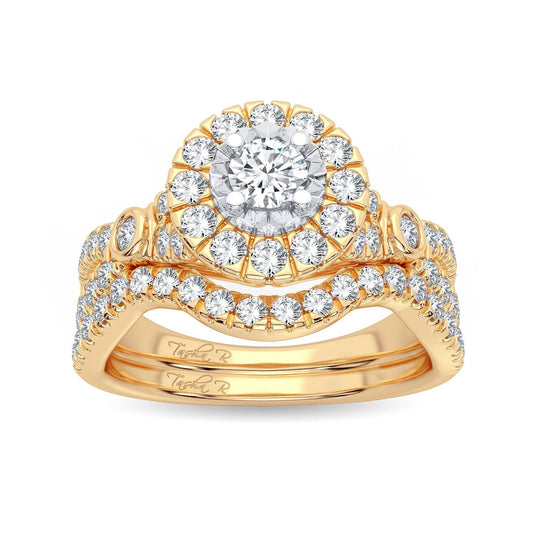 14K 1.00CT Diamond Bridal Ring - Johnny Dang & Co