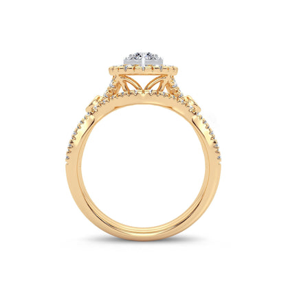 14K 1.00CT Diamond Bridal Ring - Johnny Dang & Co