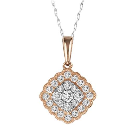 14K 0.33CT Diamond Pendant - Johnny Dang & Co