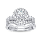 14K 1.00CT Diamond Bridal Ring - Johnny Dang & Co