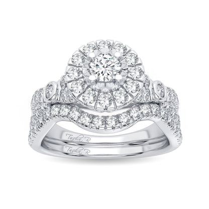 14K 1.00CT Diamond Bridal Ring - Johnny Dang & Co
