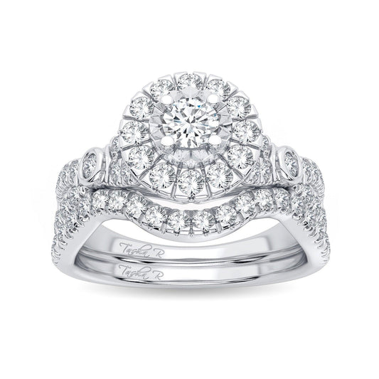 14K 1.00CT Diamond Bridal Ring - Johnny Dang & Co